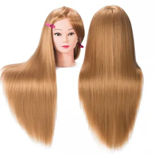 Wholesale Practice Mannequin Dummy Doll Head Training Mannequin Head With Synthetic Hair Used To Braiding