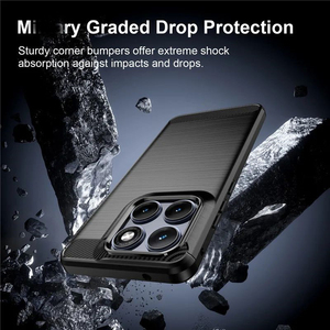 Étui pour Motorola Edge 70 Ultra, compatible avec Motorola Edge 50 60 70 Fusion <span class=keywords><strong>Moto</strong></span> 70 Ultra, coque en fibre de carbone, pare-chocs en silicone antichoc - Product Image 3