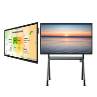 Ensemble d'Écran Interactif LCD 4K pour Visioconférence avec Ordinateur de Conférence Intelligent, Haut-parleur Intégré et Projecteur Intégré