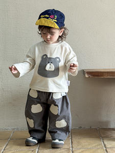 Ensemble deux pièces décontracté pour bébés garçons, style coréen, motif dessin animé, fermeture éclair, 100 % coton, collection printemps 2026 - Product Image 6