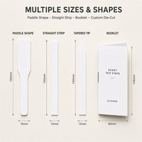 Bandelettes de test de parfum personnalisées avec impression de logo, échantillons de parfum, cartes olfactives, testeurs d'huiles essentielles, emballage en bois