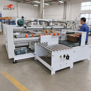 Machine de pliage et de collage automatique à double feuille pour carton ondulé robuste, avec servomoteur de type 6, pour colle chaude et froide, modèle 2400 - Product Image 6