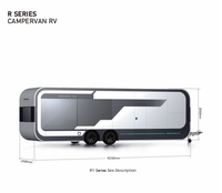 Mobil-home de camping, conteneur RV, grande maison préfabriquée, caravane de camping avec chambre, cuisine, toilettes et salon