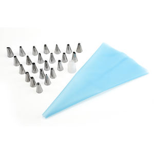 Sachet à pâtisserie en silicone réutilisable pour la cuisine, 26 pièces/ensemble, 24 buses, ensemble de pâtisserie - Product Image 3