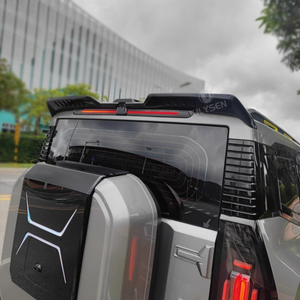 Spoiler Posteriore Integrato Stile <span class=keywords><strong>Defender</strong></span> Verniciato Nero Lucido, Kit di Aggiornamento Esterno Senza Foratura per JETOUR Traveler Shanhai T2 - Product Image 2