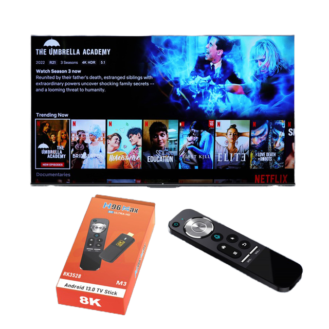 H96 MAX RK3528 8K Streaming Android 13.0 for TV Box Stick Smart Device with 1 Year Warranty for Europe Italy for