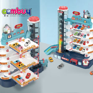 Jouet de <span class=keywords><strong>construction</strong></span> de ville avec plan de la ville, piste de montée en colimaçon, grands ascenseurs électriques et parking - Product Image 4