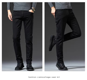 Jeans pour hommes en gros, marque privée, logo client, 100% coton, haute qualité, <span class=keywords><strong>pantalon</strong></span> en denim <span class=keywords><strong>classique</strong></span> formel, jeans pour hommes marque privée - Product Image 6