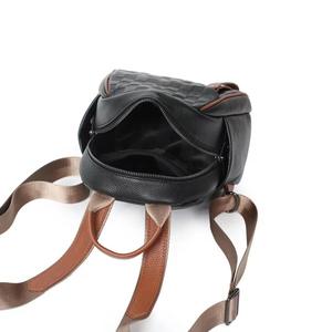 Mochilas de Moda de Cuero Andong para Mujer, Cuero Vacuno Genuino, Patrón Cuadrado, Bolso de Hombro Pequeño, Mochila de Viaje Clásica 8369-2 - Product Image 3