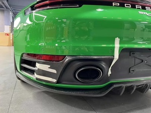 Kit carrosserie en fibre de carbone <span class=keywords><strong>Techart</strong></span> pour <span class=keywords><strong>Porsche</strong></span> Carrera <span class=keywords><strong>911</strong></span> 992, lèvre avant 992, diffuseur arrière, jupe latérale - Product Image 6
