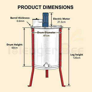 4-<b>Frame</b> Automatic Electric Honey Extractor with 140W Motor - Product Image 6