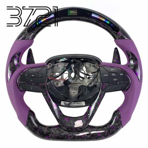 Volante Deportivo de Fibra de Carbono LED para Jeep Grand Cherokee SRT Trackhawk WK2, Base Plana, Personalizado para Carreras, 2014-2021 - Product Image 1