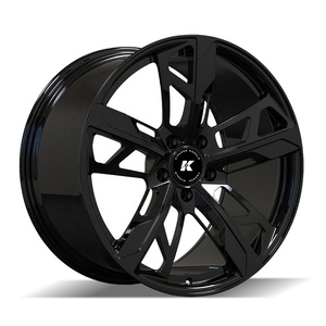 Jantes de voiture pour passagers en alliage d'aluminium forgé de 21 pouces, 5x130, noir brillant, qualité aérospatiale, performance de luxe pour <span class=keywords><strong>Porsche</strong></span> <span class=keywords><strong>Taycan</strong></span> - Product Image 1