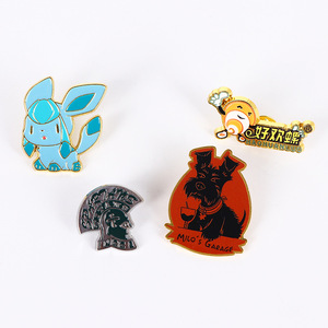 New Design Anime Metal Crafts Plating Metal Badges With Rubber Metal Clutch for Club