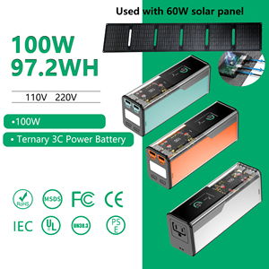 เครื่องกำเนิดไฟฟ้าพกพา 100W รุ่นใหม่ปี 2026 ความจุ 97.4Wh คลื่นไซน์บริสุทธิ์ ใช้พลังงานแสงอาทิตย์ สำหรับการเดินทางด้วยรถบ้านและการใช้งานฉุกเฉิน - Product Image 1
