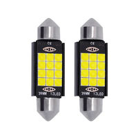 Lampe de lecture de voiture 3030 15Smd, éclairage de plaque d'immatriculation, ampoule LED pour l'intérieur de la voiture