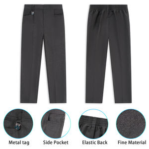 شعار شارة المدرسة مخصص للمدرسة من أجل الأولاد الفئة العمرية رمادي بنطلون منقوش بوليستر منسوج جيد التهوية - Product Image 4