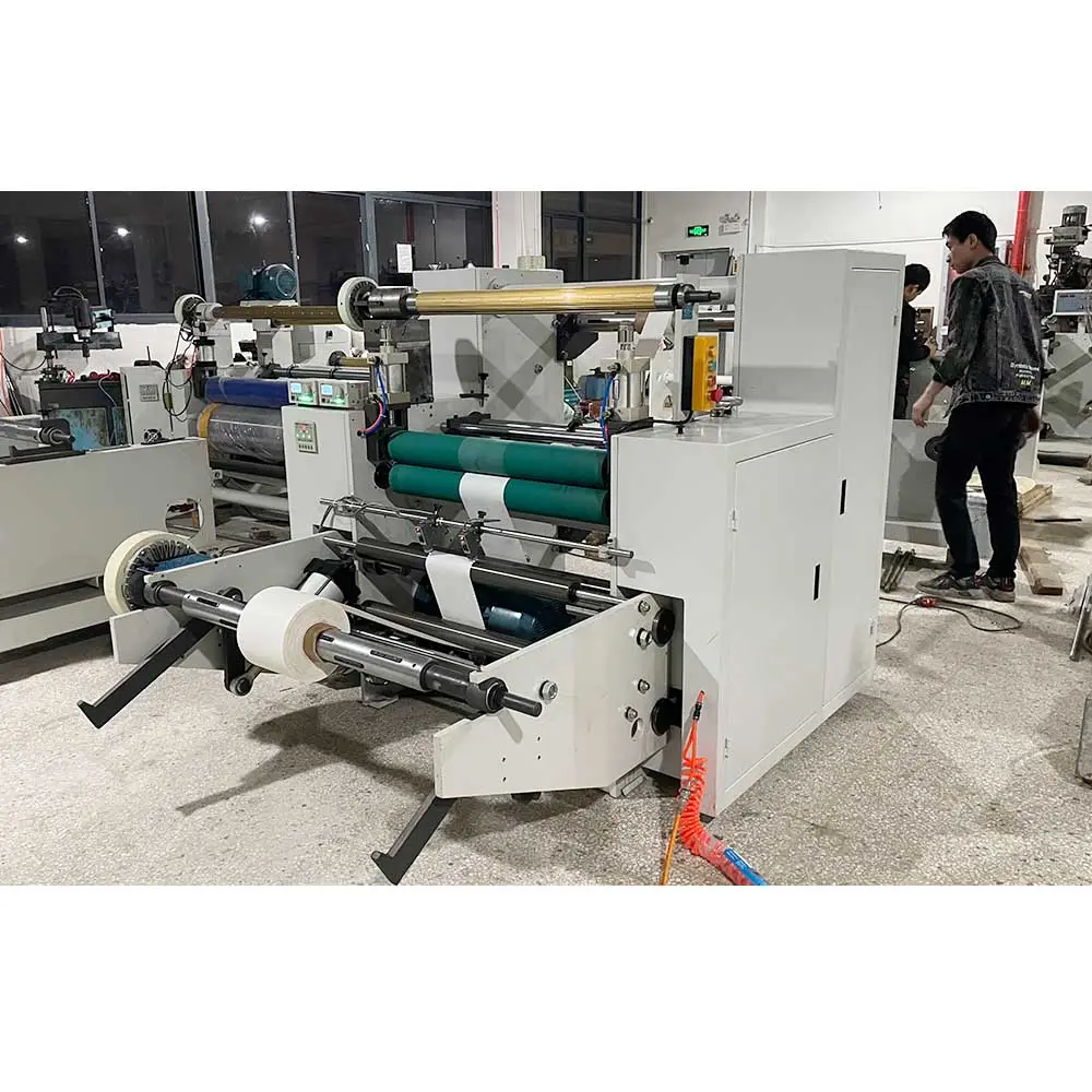Straw Machine Production Line Jumbo Roll Automatic Paper Slitting Machine Slitting Rewinder 100% Production Capacity 2.2kw --- 4kw