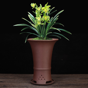 Grand pot <span class=keywords><strong>en</strong></span> argile violette Yixing <span class=keywords><strong>en</strong></span> forme de falaise, récipient de bureau spécial pour la décoration intérieure des Clivia et Cymbidium - Product Image 3