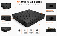 Table de soudage 3D en fonte HT300 nitrurée, durable, haute stabilité, résistante à l'usure pour la fabrication d'engins lourds