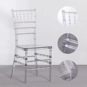 Hot <b>Sale</b> Chiavari Wedding <b>Chair</b> Stackable Clear Crystal Plastic Acrylic Resin Portable Tiffany Style - Product Image 6