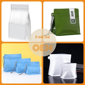 Silver Aluminium Foil Ziplock Pouch <b>Bags</b> Plastic <b>Bag</b> Light-Proof Eight-Sided Aluminized Pet <b>Vacuum</b> <b>Bag</b> Durable Feature - Product Image 2
