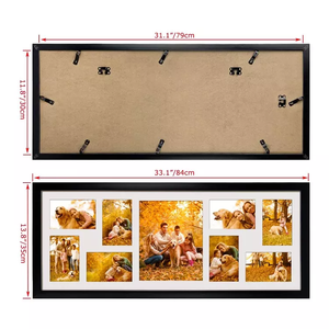 4x6 hình ảnh khung cắt dán với <span class=keywords><strong>9</strong></span> lỗ hiển thị gỗ hình ảnh khung bán buôn cho Treo Tường - Product Image 4