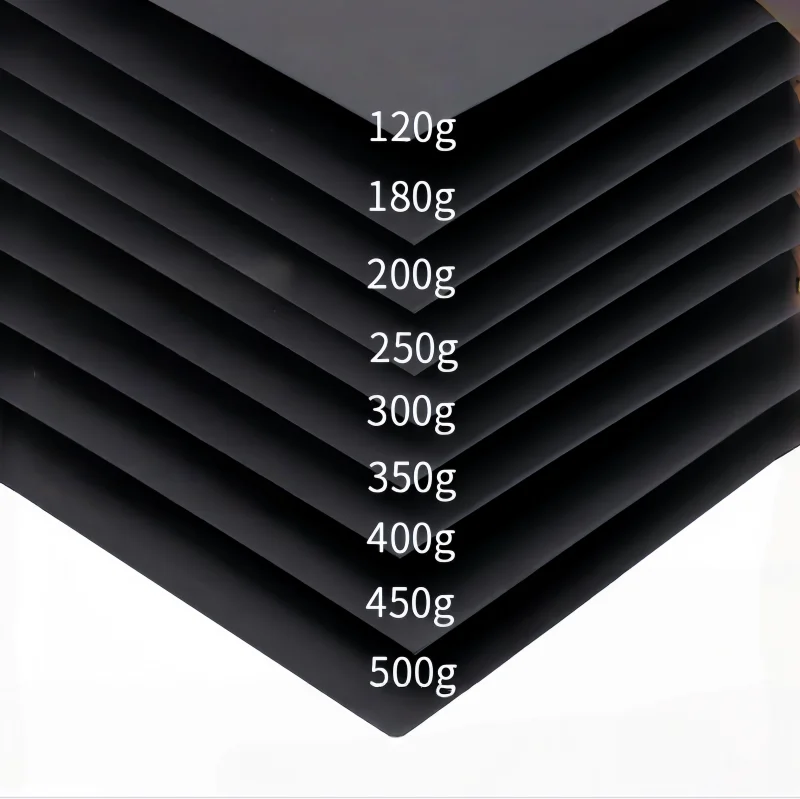Black Recycled Eco-Friendly Recyclable No Odor Coated Paperboard Single-Sided Coating Photo Frames Gift Wrapping Custom Logo