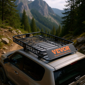 ตะแกรงบรรทุกสัมภาระบนหลังคา Vevor ขนาด 51x36x5 นิ้ว รับน้ำหนักได้ 200 ปอนด์ ผลิตจากเหล็กกล้าคาร์บอน สำหรับติดตั้งบนหลังคารถ SUV และรถบรรทุก - Product Image 2