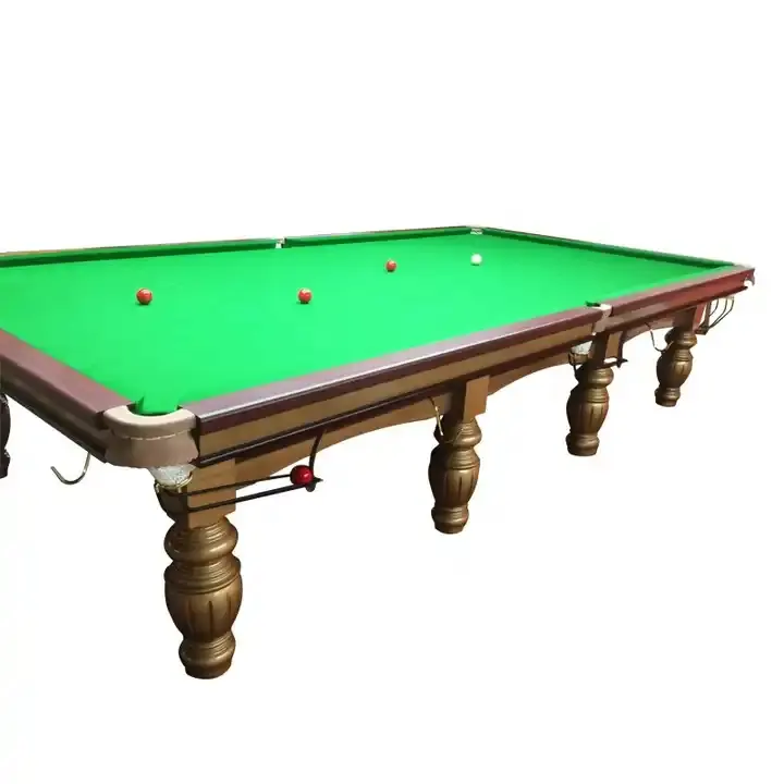 Luxurious British style solid wood 12ft snooker table with slate board