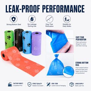 Custom Printed Dog Waste Bags Eco Friendly <b>Compostable</b> Poop Bags - Product Image 4