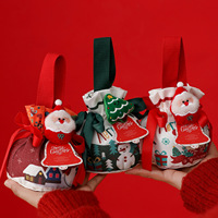 Boîte cadeau pomme Yuglow pour la veille de Noël, sac de bonbons Père Noël, emballage cadeau de Noël