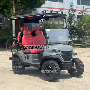 Carrito de Golf Gris Elevado para 4 Pasajeros con Neumáticos de Banda Profunda para Aventuras al Aire Libre - Product Image 2