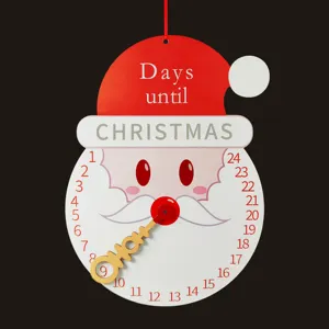 Custom Christmas Countdown Calendar Board Christmas MDF Calendar para Sublimação Impressão