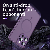 Nouvelle coque de téléphone portable magnétique transparente translucide mate pour iPhone 15 Pro Max, coque de téléphone givrée