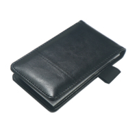 Calculadora de libro de notas, calculadora de negocios, cuaderno de cuero, multifuncional para cálculo