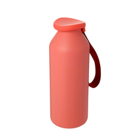 Bouteille d'eau isotherme en acier inoxydable mat, portable avec cordon en tissu, anti-fuite, pour voyage et bureau