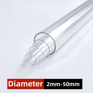 Tubes ronds en polycarbonate transparent extrudé, tubes creux en polycarbonate, 500 mm, dimensions personnalisées OD ID longueur, haute clarté, résistance aux chocs - Product Image 6