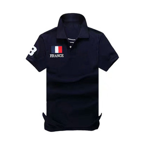 Vente directe usine – Polo décontracté en coton à manches courtes pour homme, col à revers, style professionnel, broderie technique, couleur unie - Product Image 6
