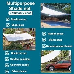 100% Nouveau, HDPE haute densité, 4x5M, 160gsm, rectangulaire, pare-soleil résistant aux UV, imperméable, pour extérieur, patio, jardin, balcon, cour - Product Image 4