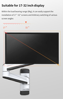 Support d'ordinateur industriel Meisonic AE12W, bras articulé pour moniteur AIO, support mural VESA, bras articulé 32 pouces en alliage d'aluminium