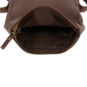 Bolso de Mano Personalizado de Cuero Genuino Nappa Marrón con Textura de Burbujas, Marca Privada, Proveedor Mayorista OEM, Estilo Punk Urbano - Product Image 6