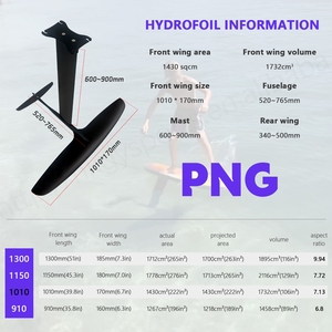 Ala delantera de aluminio PNG 1010 Carbon Hydrofoil Long Distance SUP, Light Wind Wingfoil y Open Ocean Downwind Surfing Adventures - Product Image 2