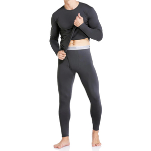 Set di Intimo Termico da <span class=keywords><strong>Uomo</strong></span>, Stile Long-John Spesso, Strato Base Invernale, Top e Pantaloni in Un Pezzo, Abbigliamento Sportivo in Pile di Poliestere - Product Image 2