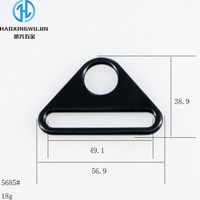 Accessoires de quincaillerie pour sacs à main et bagages en alliage de zinc : Boucle de réglage à trou rond, Boucle de traction triangulaire pour sangle, Plaque de fixation pour chaîne