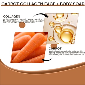 Jabón Artesanal en Barra de 250g con Ácido Kójico, Cúrcuma, Papaya y Zanahoria, Personalizable en Pequeños Lotes, SPF 30, Jabón Facial Aclarante - Product Image 2