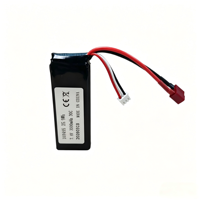 Baterai LiPo Mobil RC 2S1P 7.4V 3500mAh LiPo High Rate 30C Paket Baterai RC dengan T-Plug untuk Model RC Truk RC Mobil Balap Brushless