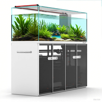 Aquarium domestique de 500 gallons pour poissons vivants, réservoir d'eau douce en verre à faible teneur en fer avec filtre Arowana et accessoires