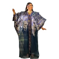 Magnifiques Robes Traditionnelles Africaines Dashiki avec Foulard Bubu Brodé de Strass, Grande Taille, Tissu Jacquard de Luxe pour Femme