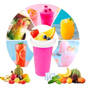 Slushy Maker Cup TIK TOK Quick Frozen Magic Squeeze Cup para Chocolate MilkShake Sorbet Smoothies Slushies 2 en 1 paja y cuchara - Product Image 3